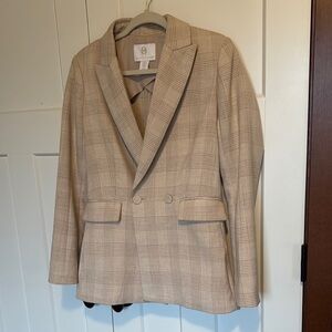 House of Harlow Beige Plaid Blazer